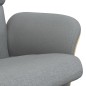 vidaXL Relaxsessel mit Fußhocker Hellgrau Stoff vidaXL Relaxsessel mit Fußhocker Hellgrau Stoff