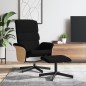 vidaXL Relaxsessel mit Fußhocker Schwarz Stoff vidaXL Relaxsessel mit Fußhocker Schwarz Stoff