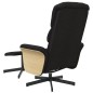 vidaXL Relaxsessel mit Fußhocker Schwarz Stoff vidaXL Relaxsessel mit Fußhocker Schwarz Stoff