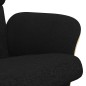 vidaXL Relaxsessel mit Fußhocker Schwarz Stoff vidaXL Relaxsessel mit Fußhocker Schwarz Stoff