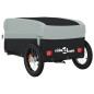 vidaXL Fahrradanhänger Schwarz und Grau 30 kg Eisen vidaXL Fahrradanhänger Schwarz und Grau 30 kg Eisen