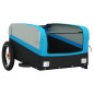 vidaXL Fahrradanhänger Schwarz und Blau 30 kg Eisen vidaXL Fahrradanhänger Schwarz und Blau 30 kg Eisen