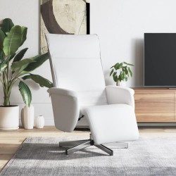 vidaXL Relaxsessel mit Fußteil Weiß Kunstleder