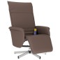 vidaXL Massagesessel mit Fußteil Braun Kunstleder vidaXL Massagesessel mit Fußteil Braun Kunstleder