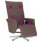 vidaXL Massagesessel mit Fußteil Braun Kunstleder vidaXL Massagesessel mit Fußteil Braun Kunstleder