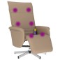 vidaXL Massagesessel mit Fußteil Cappuccino-Braun Kunstleder vidaXL Massagesessel mit Fußteil Cappuccino-Braun Kunstleder