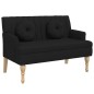 vidaXL Sitzbank mit Kissen Schwarz 113x64,5x75,5 cm Stoff vidaXL Sitzbank mit Kissen Schwarz 113x64,5x75,5 cm Stoff