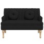 vidaXL Sitzbank mit Kissen Schwarz 113x64,5x75,5 cm Stoff vidaXL Sitzbank mit Kissen Schwarz 113x64,5x75,5 cm Stoff