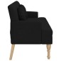 vidaXL Sitzbank mit Kissen Schwarz 113x64,5x75,5 cm Stoff vidaXL Sitzbank mit Kissen Schwarz 113x64,5x75,5 cm Stoff