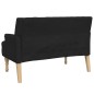 vidaXL Sitzbank mit Kissen Schwarz 113x64,5x75,5 cm Stoff vidaXL Sitzbank mit Kissen Schwarz 113x64,5x75,5 cm Stoff