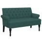 vidaXL Sitzbank mit Rückenlehne Dunkelgrün 120x62x75,5 cm Stoff vidaXL Sitzbank mit Rückenlehne Dunkelgrün 120x62x75,5 cm Stoff