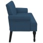 vidaXL Sitzbank mit Rückenlehne Blau 120x62x75,5 cm Stoff vidaXL Sitzbank mit Rückenlehne Blau 120x62x75,5 cm Stoff