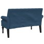 vidaXL Sitzbank mit Rückenlehne Blau 120x62x75,5 cm Stoff vidaXL Sitzbank mit Rückenlehne Blau 120x62x75,5 cm Stoff