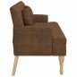 vidaXL Sitzbank mit Kissen Braun 113x64,5x75,5 cm Wildleder-Optik vidaXL Sitzbank mit Kissen Braun 113x64,5x75,5 cm Wildleder-Optik