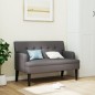vidaXL Sitzbank mit Rückenlehne Grau 112x65,5x75 cm Kunstleder vidaXL Sitzbank mit Rückenlehne Grau 112x65,5x75 cm Kunstleder
