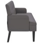 vidaXL Sitzbank mit Rückenlehne Grau 112x65,5x75 cm Kunstleder vidaXL Sitzbank mit Rückenlehne Grau 112x65,5x75 cm Kunstleder