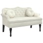 vidaXL Sitzbank mit Kissen Creme 120,5x65x75 cm Samt vidaXL Sitzbank mit Kissen Creme 120,5x65x75 cm Samt