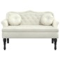 vidaXL Sitzbank mit Kissen Creme 120,5x65x75 cm Samt vidaXL Sitzbank mit Kissen Creme 120,5x65x75 cm Samt