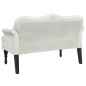 vidaXL Sitzbank mit Kissen Creme 120,5x65x75 cm Samt vidaXL Sitzbank mit Kissen Creme 120,5x65x75 cm Samt
