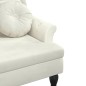 vidaXL Sitzbank mit Kissen Creme 120,5x65x75 cm Samt vidaXL Sitzbank mit Kissen Creme 120,5x65x75 cm Samt