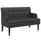 vidaXL Sitzbank mit Rückenlehne Schwarz 112x65,5x75 cm Kunstleder vidaXL Sitzbank mit Rückenlehne Schwarz 112x65,5x75 cm Kunstleder