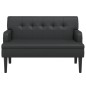 vidaXL Sitzbank mit Rückenlehne Schwarz 112x65,5x75 cm Kunstleder vidaXL Sitzbank mit Rückenlehne Schwarz 112x65,5x75 cm Kunstleder