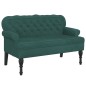 vidaXL Sitzbank mit Rückenlehne Dunkelgrün 119,5x64,5x75 cm Samt vidaXL Sitzbank mit Rückenlehne Dunkelgrün 119,5x64,5x75 cm Samt