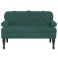 vidaXL Sitzbank mit Rückenlehne Dunkelgrün 119,5x64,5x75 cm Samt vidaXL Sitzbank mit Rückenlehne Dunkelgrün 119,5x64,5x75 cm Samt