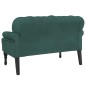 vidaXL Sitzbank mit Rückenlehne Dunkelgrün 119,5x64,5x75 cm Samt vidaXL Sitzbank mit Rückenlehne Dunkelgrün 119,5x64,5x75 cm Samt