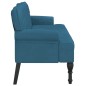 vidaXL Sitzbank mit Rückenlehne Blau 119,5x64,5x75 cm Samt vidaXL Sitzbank mit Rückenlehne Blau 119,5x64,5x75 cm Samt