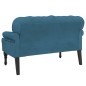 vidaXL Sitzbank mit Rückenlehne Blau 119,5x64,5x75 cm Samt vidaXL Sitzbank mit Rückenlehne Blau 119,5x64,5x75 cm Samt