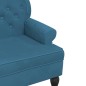 vidaXL Sitzbank mit Rückenlehne Blau 119,5x64,5x75 cm Samt vidaXL Sitzbank mit Rückenlehne Blau 119,5x64,5x75 cm Samt