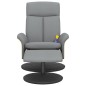 vidaXL Massagesessel mit Fußhocker Hellgrau Stoff vidaXL Massagesessel mit Fußhocker Hellgrau Stoff