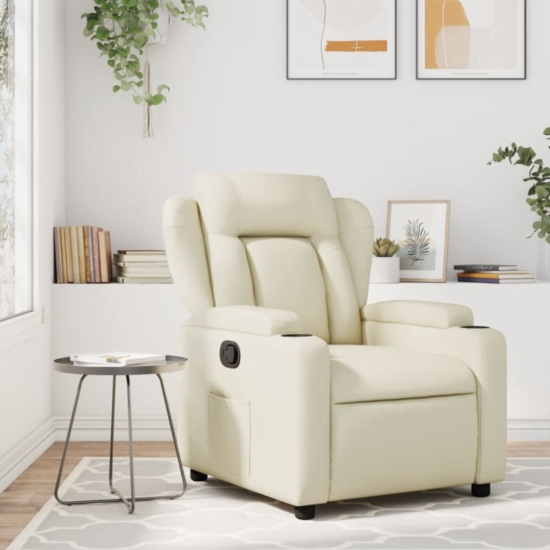 vidaXL Relaxsessel Creme Kunstleder vidaXL Relaxsessel Creme Kunstleder