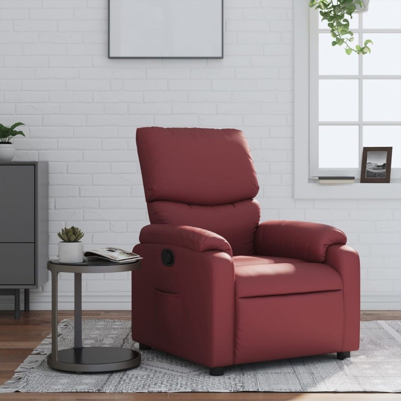 vidaXL Relaxsessel Weinrot Kunstleder vidaXL Relaxsessel Weinrot Kunstleder