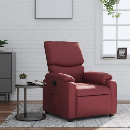 vidaXL Relaxsessel Weinrot Kunstleder