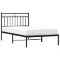 vidaXL Bettgestell mit Kopfteil Metall Schwarz 100x190 cm vidaXL Bettgestell mit Kopfteil Metall Schwarz 100x190 cm