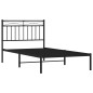 vidaXL Bettgestell mit Kopfteil Metall Schwarz 100x190 cm vidaXL Bettgestell mit Kopfteil Metall Schwarz 100x190 cm
