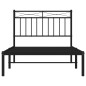 vidaXL Bettgestell mit Kopfteil Metall Schwarz 100x190 cm vidaXL Bettgestell mit Kopfteil Metall Schwarz 100x190 cm