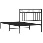 vidaXL Bettgestell mit Kopfteil Metall Schwarz 100x190 cm vidaXL Bettgestell mit Kopfteil Metall Schwarz 100x190 cm