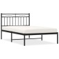 vidaXL Bettgestell mit Kopfteil Metall Schwarz 107x203 cm vidaXL Bettgestell mit Kopfteil Metall Schwarz 107x203 cm