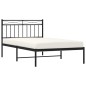 vidaXL Bettgestell mit Kopfteil Metall Schwarz 107x203 cm vidaXL Bettgestell mit Kopfteil Metall Schwarz 107x203 cm