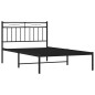 vidaXL Bettgestell mit Kopfteil Metall Schwarz 107x203 cm vidaXL Bettgestell mit Kopfteil Metall Schwarz 107x203 cm