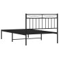 vidaXL Bettgestell mit Kopfteil Metall Schwarz 107x203 cm vidaXL Bettgestell mit Kopfteil Metall Schwarz 107x203 cm