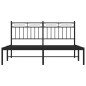 vidaXL Bettgestell mit Kopfteil Metall Schwarz 150x200 cm vidaXL Bettgestell mit Kopfteil Metall Schwarz 150x200 cm