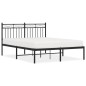 vidaXL Bettgestell mit Kopfteil Metall Schwarz 140x190 cm vidaXL Bettgestell mit Kopfteil Metall Schwarz 140x190 cm