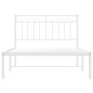 vidaXL Bettgestell mit Kopfteil Metall Weiß 100x200 cm vidaXL Bettgestell mit Kopfteil Metall Weiß 100x200 cm