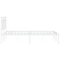 vidaXL Bettgestell mit Kopfteil Metall Weiß 140x190 cm vidaXL Bettgestell mit Kopfteil Metall Weiß 140x190 cm