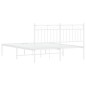 vidaXL Bettgestell mit Kopfteil Metall Weiß 140x190 cm vidaXL Bettgestell mit Kopfteil Metall Weiß 140x190 cm