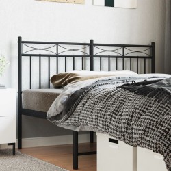 vidaXL Kopfteil Metall Schwarz 135 cm
